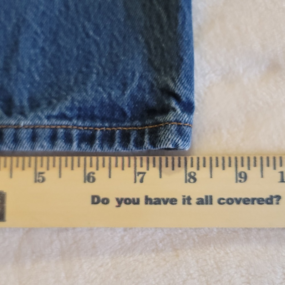 Y2K Levi's 501 Original Fit Mens 35x30 (33x27.5) Blue Jeans Straight Button Fly - Picture 8 of 14